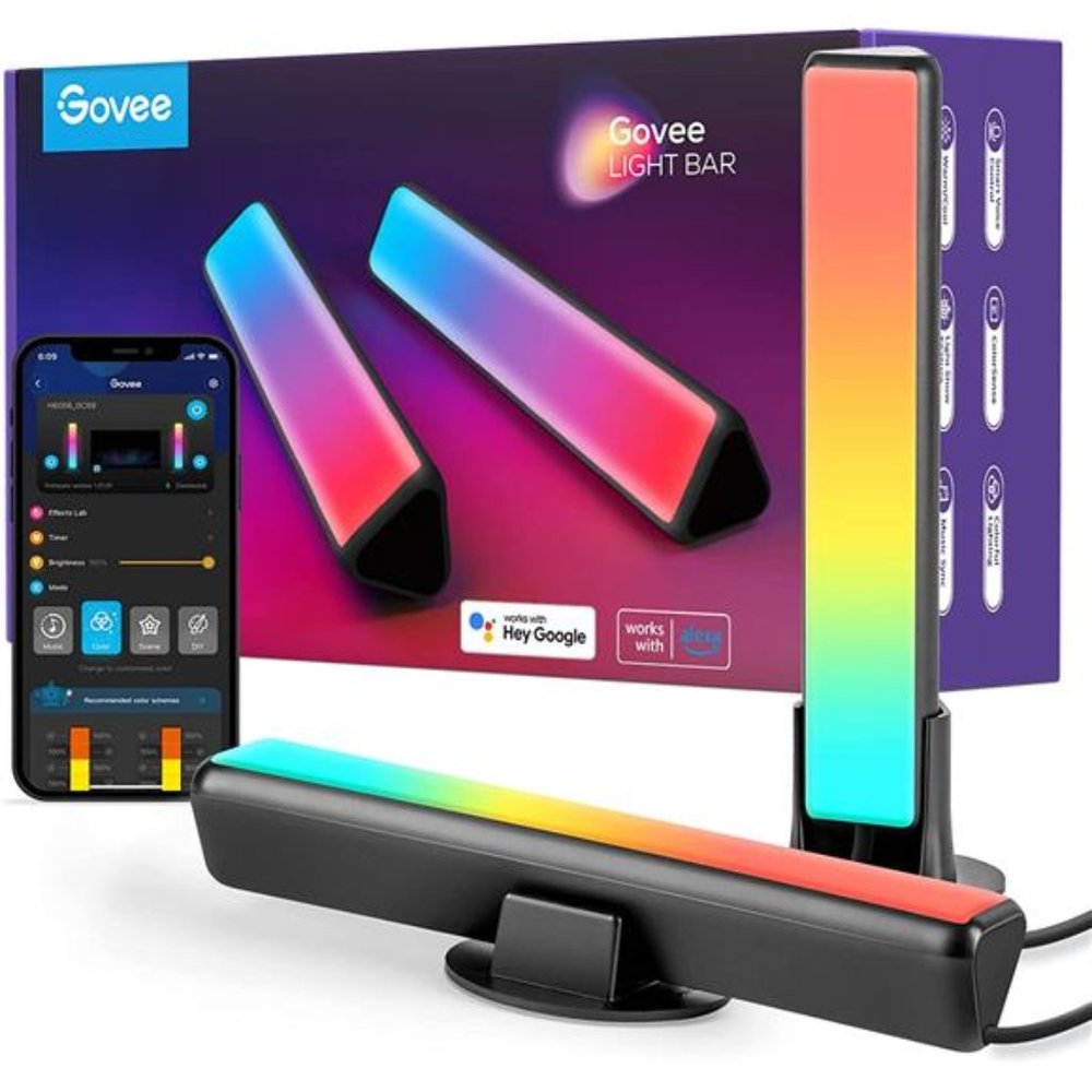 Govee Smart LED Light Bars RGBICWW TV Backlights with Scene Modes and Music Mode